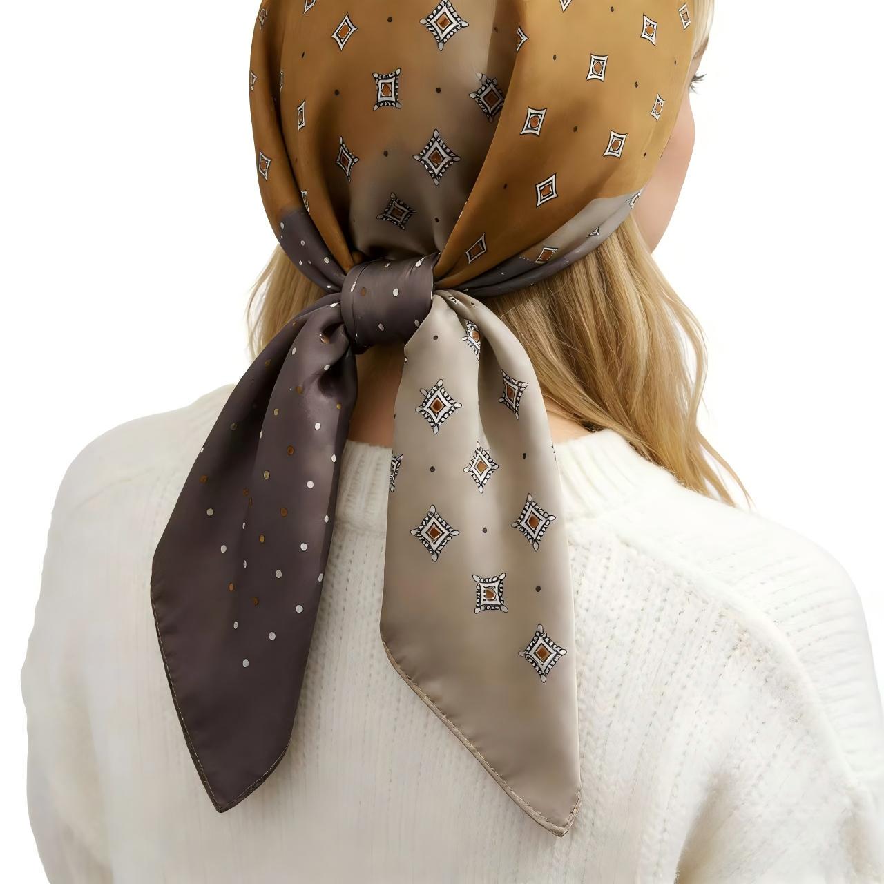 Taupe and Mocha Square Scarf