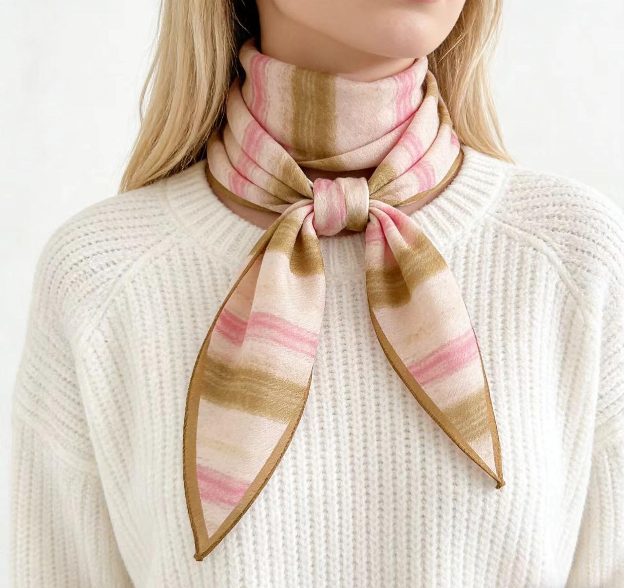 Watercolor striped scarf