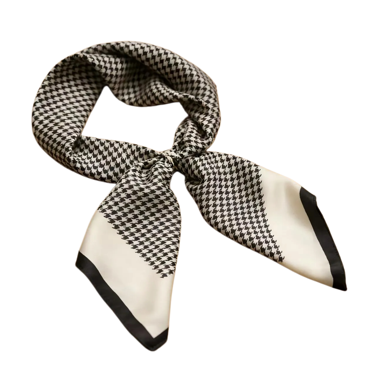 Classic Houndstooth Print Square Scarf